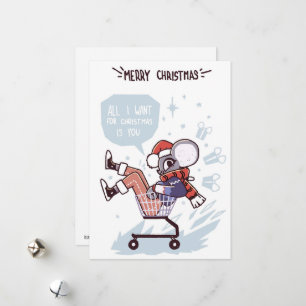 Cartão De Festividades Tudo que eu quero no Natal é Você