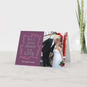 Cartão De Festividades tudo que você precisa é amor