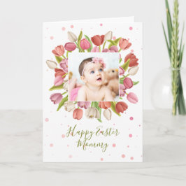 Cartão De Festividades Tulip Flower Personalizada Foto de Páscoa