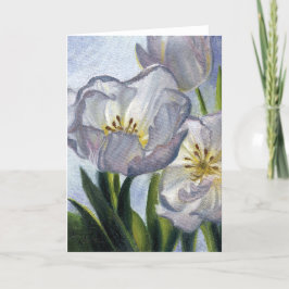Cartão De Festividades Tulipas brancas
