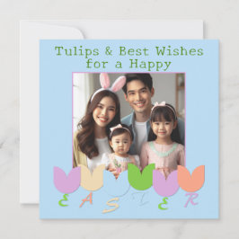 Cartão De Festividades Tulipas de Primavera de Foto, Bonitas, Divertidas,
