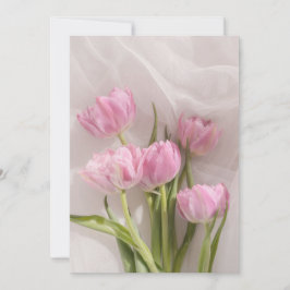Cartão De Festividades Tulipas rosa macias e sonhadoras