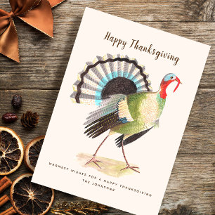 Cartão De Festividades Turkey big Thanksgiving Greetings Cards