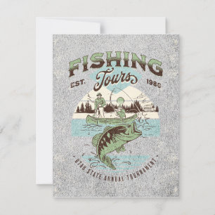 Cartão De Festividades Turnês de Pesca - Esquema Exterior - Torneio de Ut