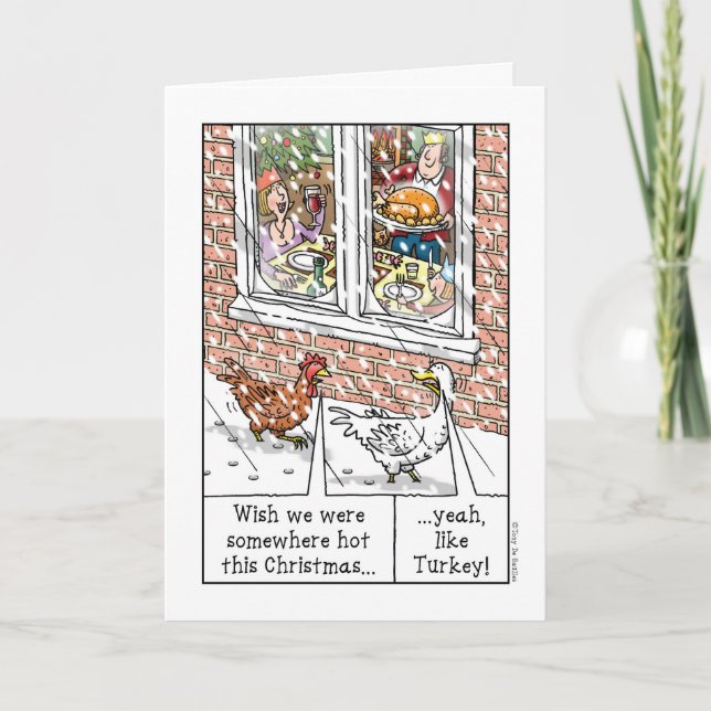 Cartão De Festividades Turquia para o Natal (Frente)