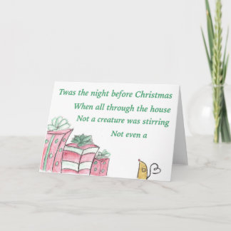 Cartão De Festividades twas a noite antes do Natal