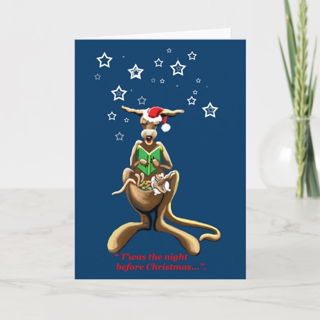 Cartão De Festividades Twas a noite antes do Natal (Frente)
