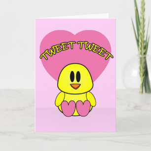 Cartão De Festividades Tweet Sweet Bird Valentine's Day Greeting