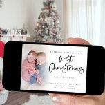 Cartão De Festividades Twin Baby First Christmas Photo 2024 Calendar<br><div class="desc">Twin Baby Primeira Foto De Natal Calendário 2024. Disponível digitalmente e impresso. Que bom celebrar esse Natal especial das 1ruas com os seus gêmeos! É fácil personalizar um roteiro lúdico para o Primeiro Natal e o resto do texto. Substitua a foto da amostra pela sua. Uma camada de camada de...</div>