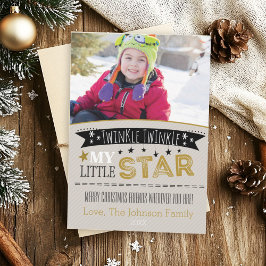 Cartão De Festividades Twinkle Twinkle My Little Star PhotoChristmas Card