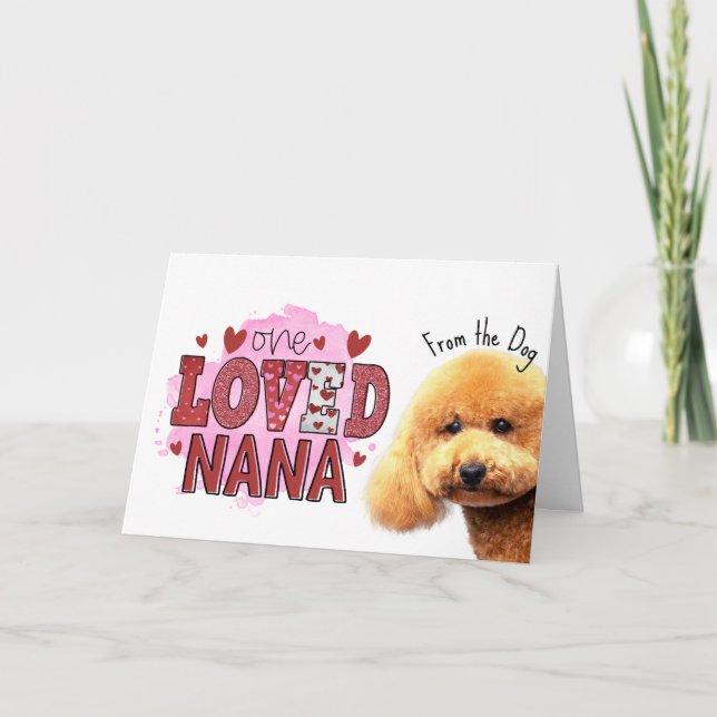 Cartão De Festividades Um amava Nana....Cartão do Dia das Mães do cachorr (Frente)