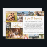 Cartão De Festividades Um Ano Para Lembrar 11 Fotos 2023 Calendário<br><div class="desc">Placa de cartões de natal exclusiva com 11 fotos (um modelo de colagem de fotos fácil de carregar para 10 fotos em várias formas e tamanhos na frente e uma na parte traseira). O design oferece uma saudação editável FÉRIAS FELIZES, que você pode mudar para MERRY CHRISTMAS, FELIZ ANO NOVO...</div>
