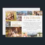 Cartão De Festividades Um Ano Para Lembrar 11 Fotos 2023 Calendário<br><div class="desc">Placa de cartões de natal exclusiva com 11 fotos (um modelo de colagem de fotos fácil de carregar para 10 fotos em várias formas e tamanhos na frente e uma na parte traseira). O design oferece uma saudação editável FÉRIAS FELIZES, que você pode mudar para MERRY CHRISTMAS, FELIZ ANO NOVO...</div>