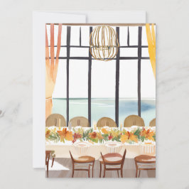 Cartão De Festividades Um Banquete de Ação de Graças em um panorama tropi