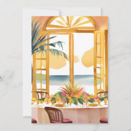 Cartão De Festividades Um Banquete de Ação de Graças em um panorama tropi