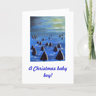 Cartão De Festividades Um bebé do Natal!