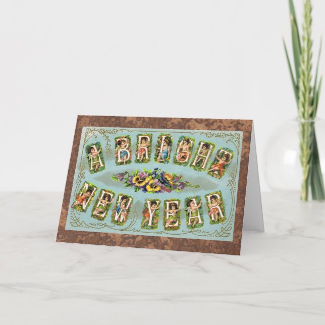 Cartão De Festividades Um belo ano novo (Frente)