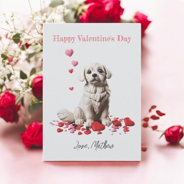 Cartão De Festividades Um cachorro fofo (Criador carregado)