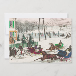 Cartão De Festividades Um Cavalo Abre Natais vintages De Raça De Luz Abe