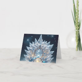 Cartão De Festividades Um Centro de Mesa de Vidro em um Design Elegante