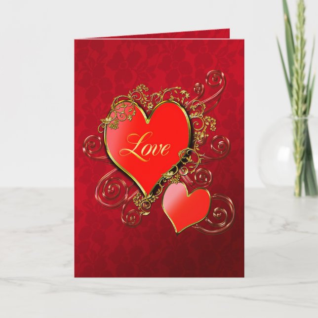 Cartão De Festividades Um coração para mostrar seu amor (Frente)