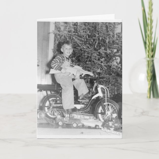 Cartão De Festividades Um cumprimento de Chrismas dos anos 50 (Frente)