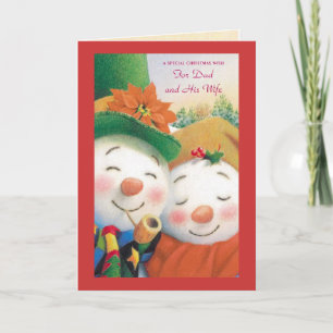 Cartão De Festividades Um Desejo Especial De Natal Para O Pai E Sua Espos