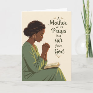 Cartão De Festividades Um Dia das Mães para uma Mãe que Reza