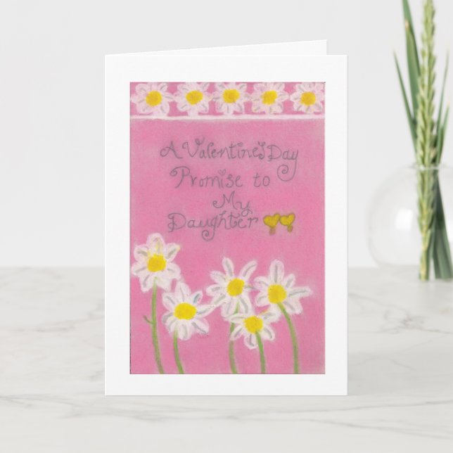 Cartão De Festividades Um doce namorados" Promessa às minhas filhas (Frente)