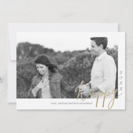 Cartão De Festividades Um feliz ano novo bonito - folha do falso