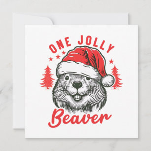 Cartão De Festividades Um Jolly Beaver