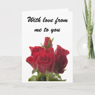 Cartão De Festividades Um monte de rosas vermelhas - Com amor de mim para