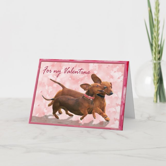 Cartão De Festividades Um Namorados dachshund - Vamos jogar! (Frente)
