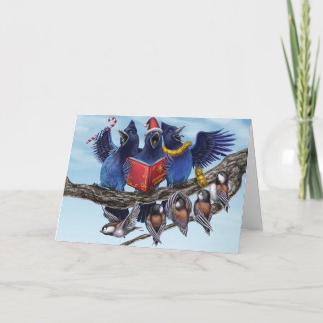 Cartão De Festividades Um Natal da costa oeste: Jays (Frente)