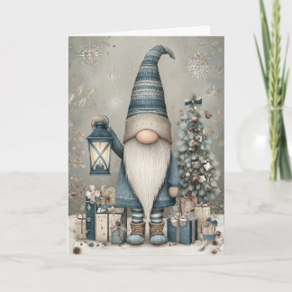 Cartão De Festividades Um Natal de Gnome Caprichoso