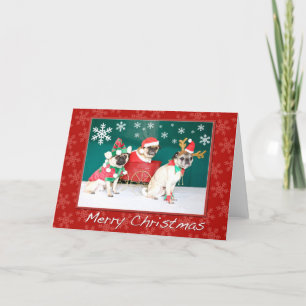 Cartão De Festividades Um Natal do Pug três