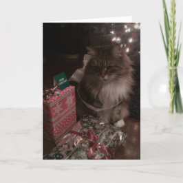 Cartão De Festividades Um Natal do racum de Maine