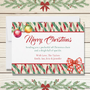 Cartão De Festividades Um Natal Doce e Caprichoso com Foto Personalizada