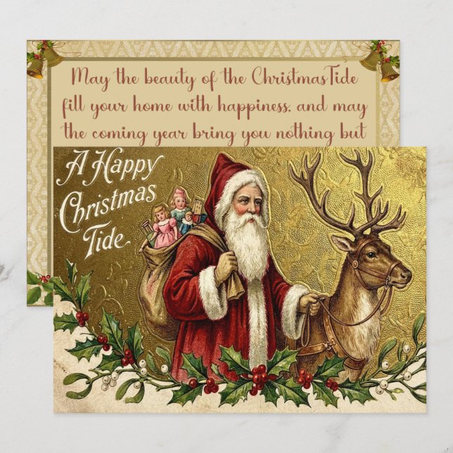 Cartão De Festividades Um Natal Feliz (Frente/Verso)