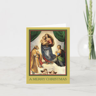 Cartão De Festividades Um NATAL FELIZ Raphael Madonna e um Filho Cristo