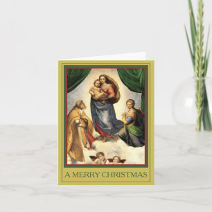 Cartão De Festividades Um NATAL FELIZ Raphael Madonna e um Filho Cristo