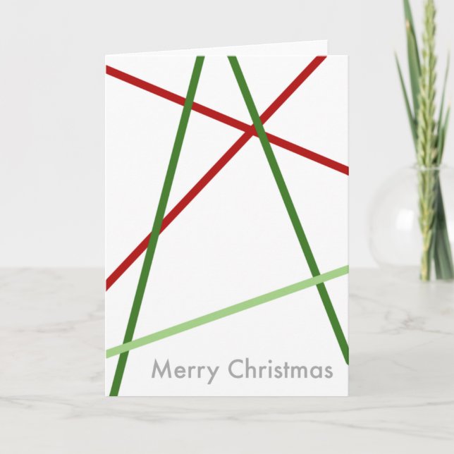 Cartão De Festividades Um Natal linear (Frente)