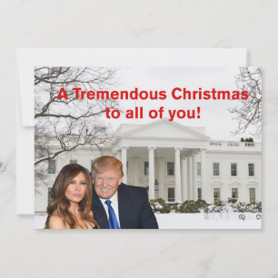 Cartão De Festividades Um Natal tremendo de Donald e Melania