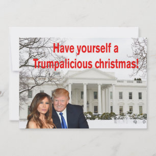 Cartão De Festividades Um natal trumpalicioso de Donald e Melania