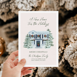 Cartão De Festividades Um Novo Lar Para as Festas Carta de Boas Festas de