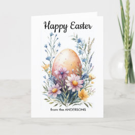 Cartão De Festividades Um ovo decorativo de Páscoa