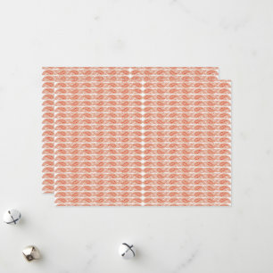 Cartão De Festividades um padrão laranja e branco sobre um fundo branco