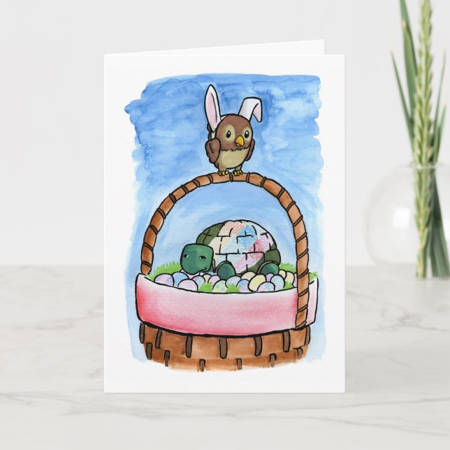 Cartão De Festividades Um par de caixa de cesta (Frente)