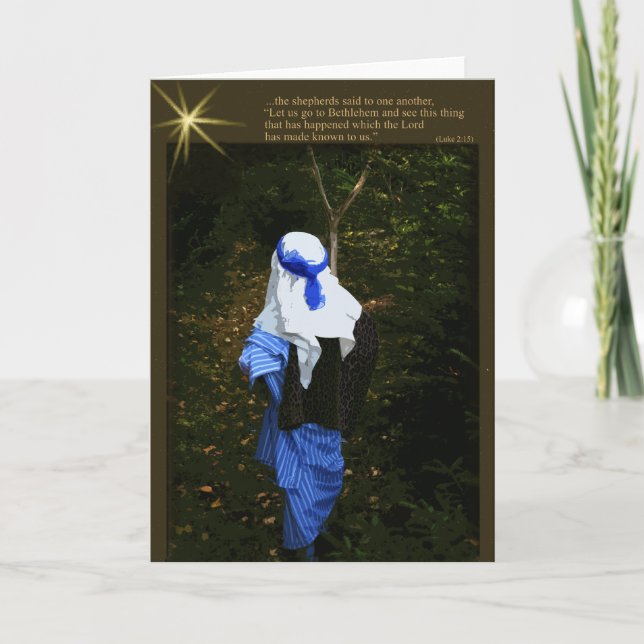 Cartão De Festividades Um pastor Hurrys (Frente)