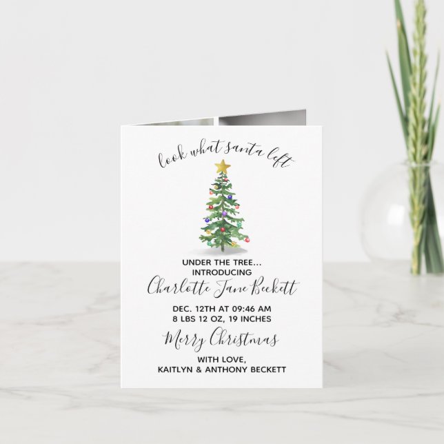 Cartão De Festividades Um Presente De Papais noeis| 6 Foto de Natal (Frente)